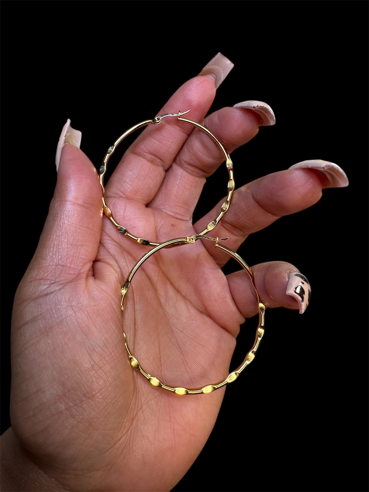 Patterned Hoop Earrings